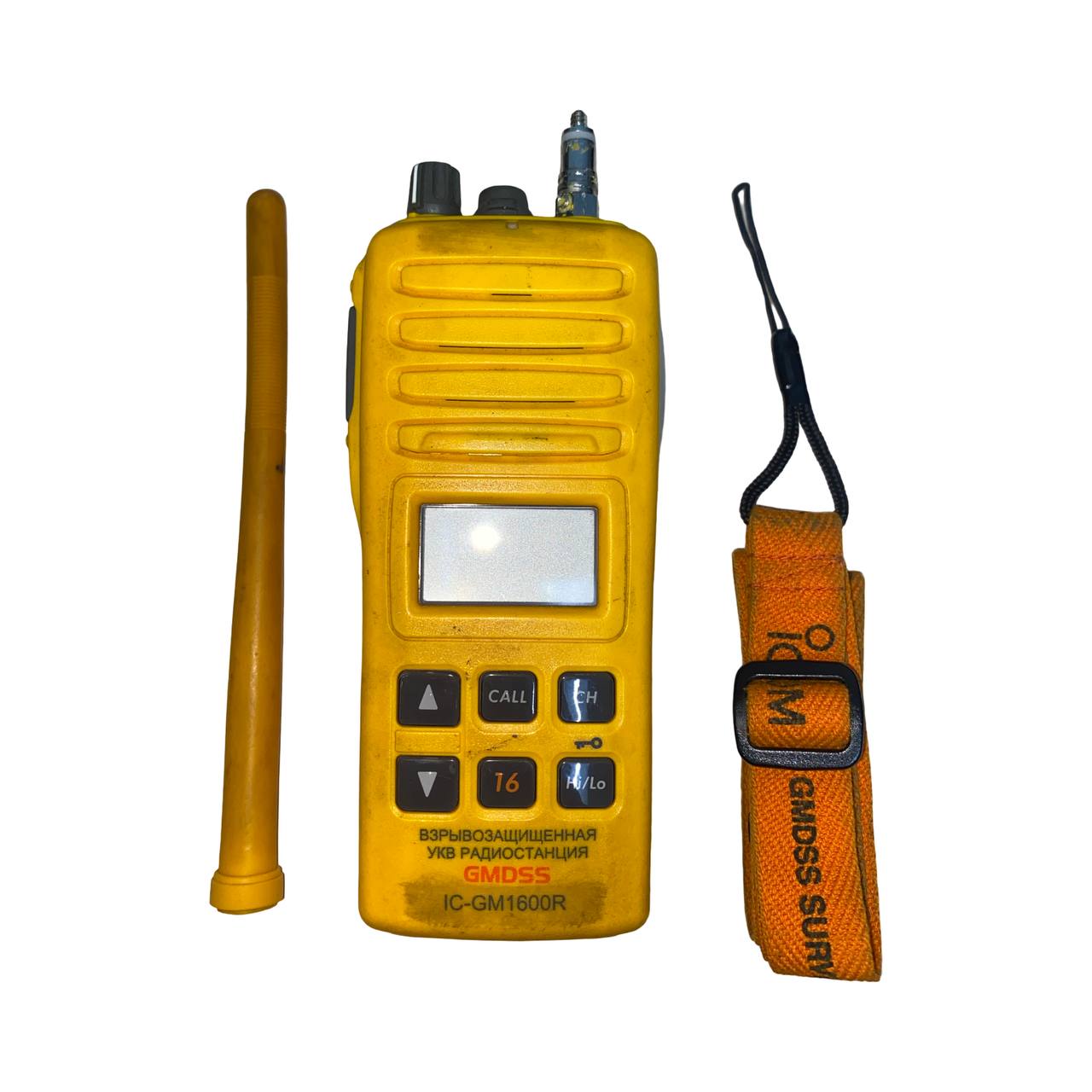 Портативная взрывобезопасная УКВ радиостанция ICOM IC-GM1600R s.n 1701070, б.у, рабочее