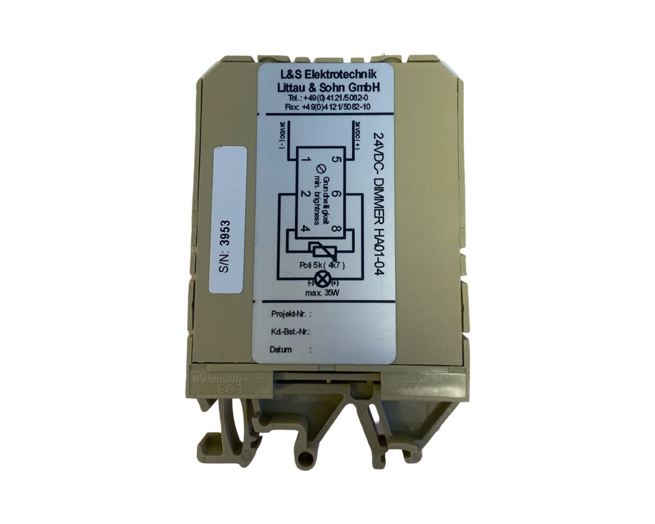 Диммер Littau Sohn HA01-04 24VDC s.n 3953, б.у, на проверку