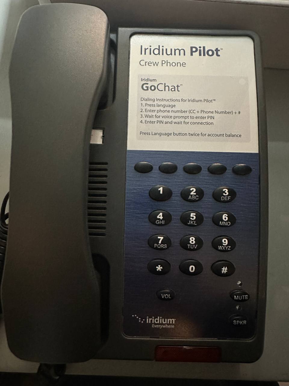 Телефонный аппарат для Iridium Pilot и Iridium OpenPort s/n 1605B13676 раб.